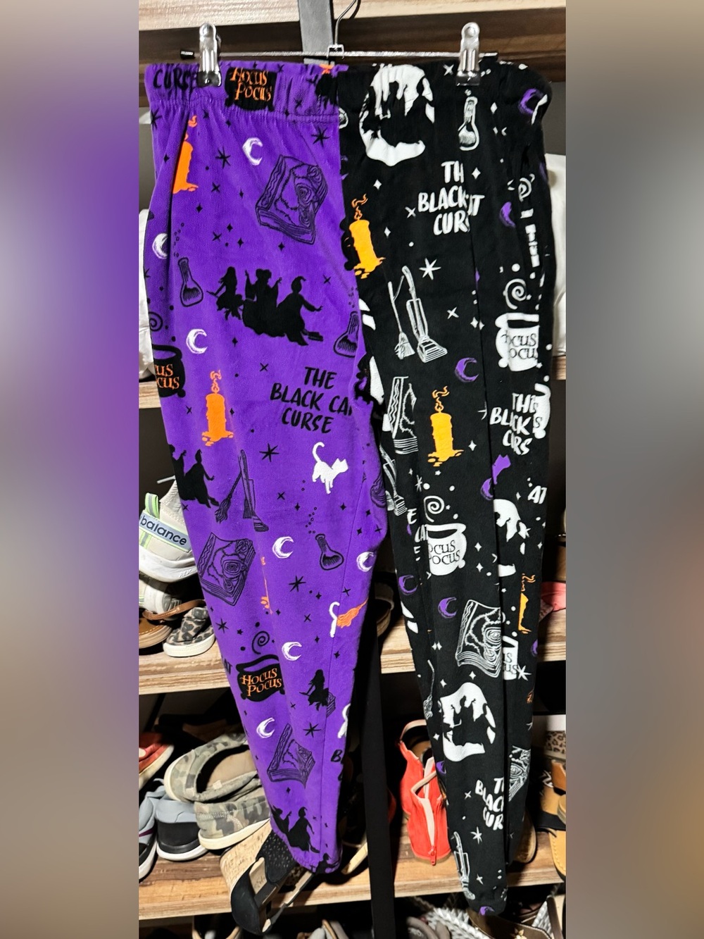 Disney Hocus Pocus Purple & Black Fleece Pajama Pants